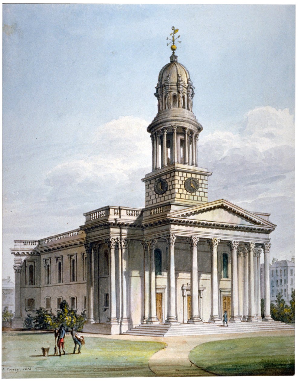 St Marylebone New Church, Londres, 1816.     de John Coney