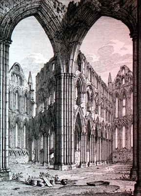 Whitby Abbey, Yorkshire, ilustração de 