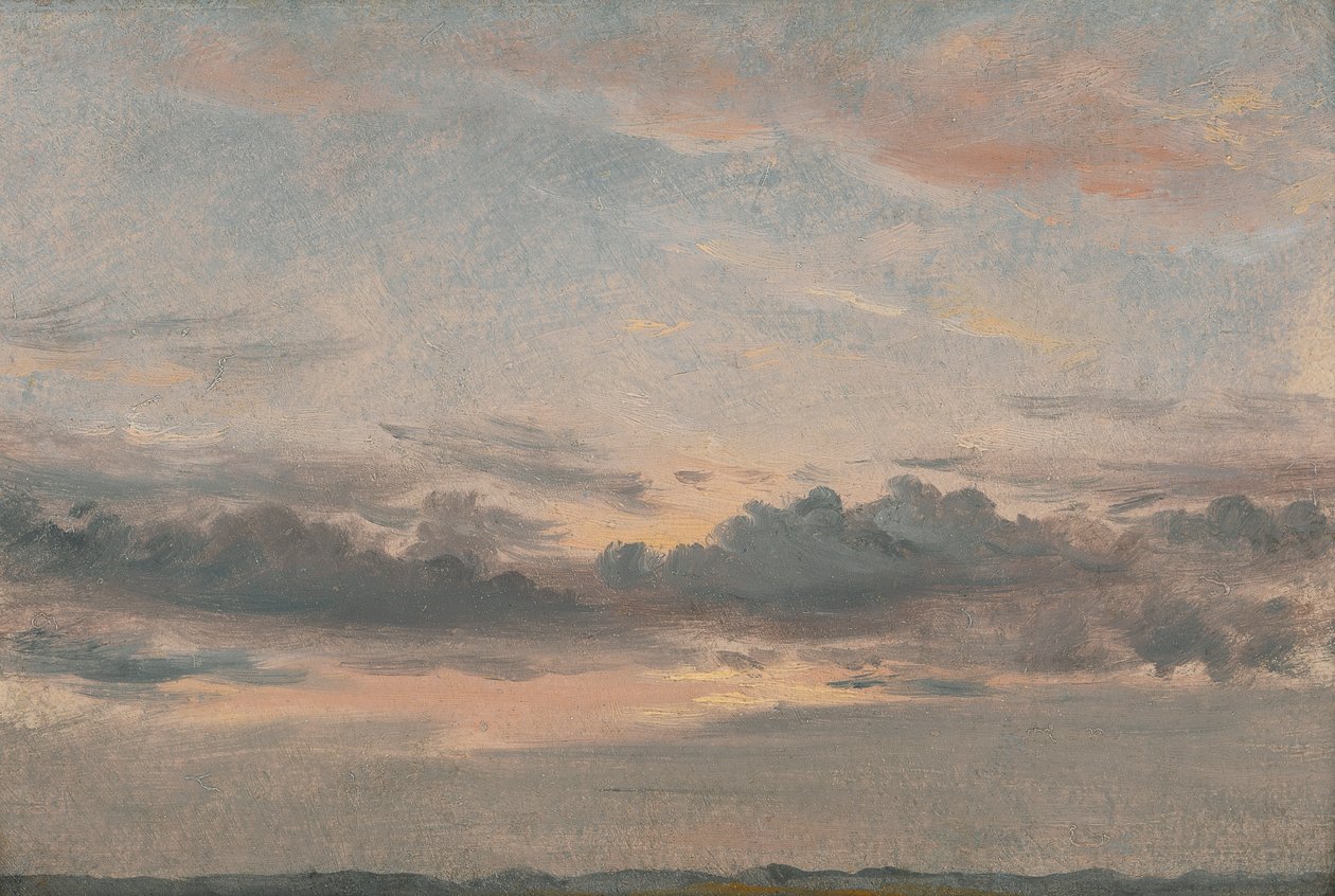 Um estudo sobre as nuvens, Sunset de John Constable