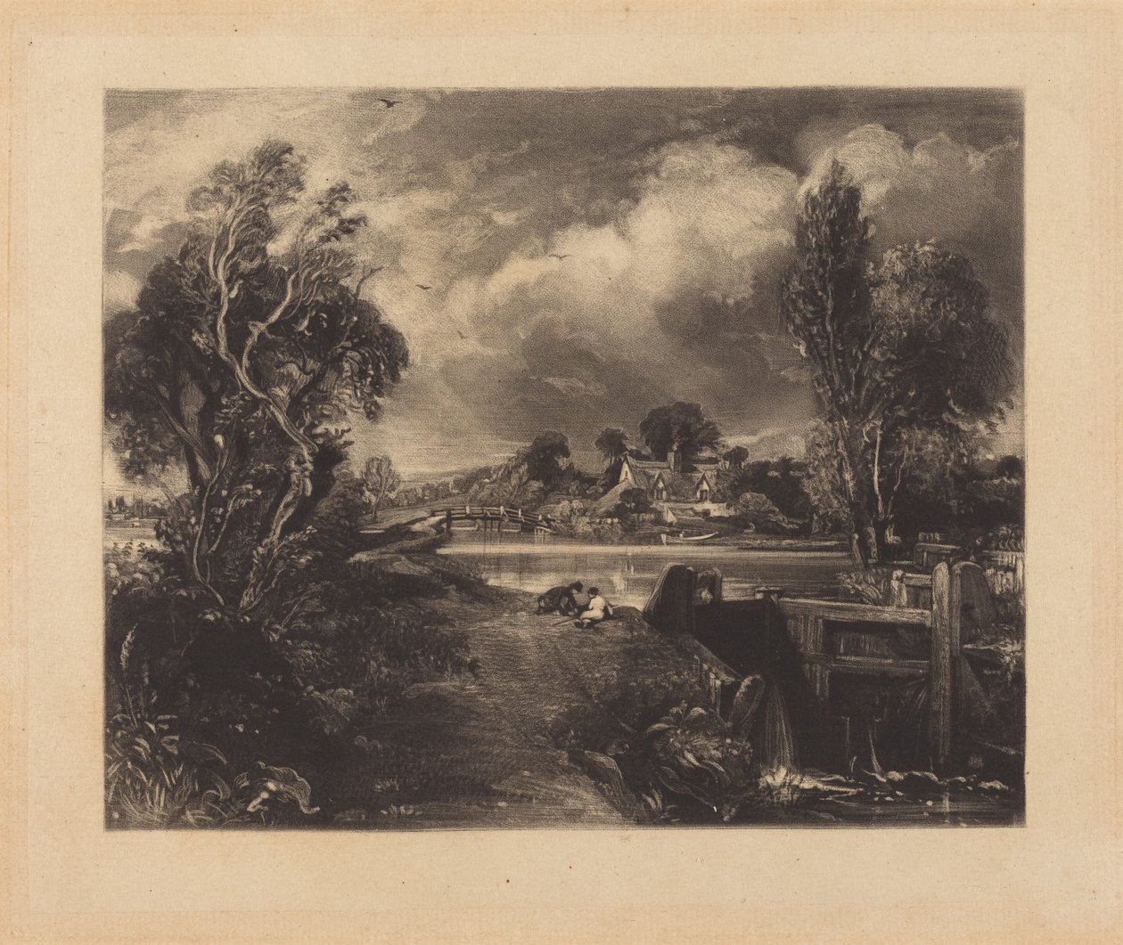 Uma eclusa no Stour de John Constable