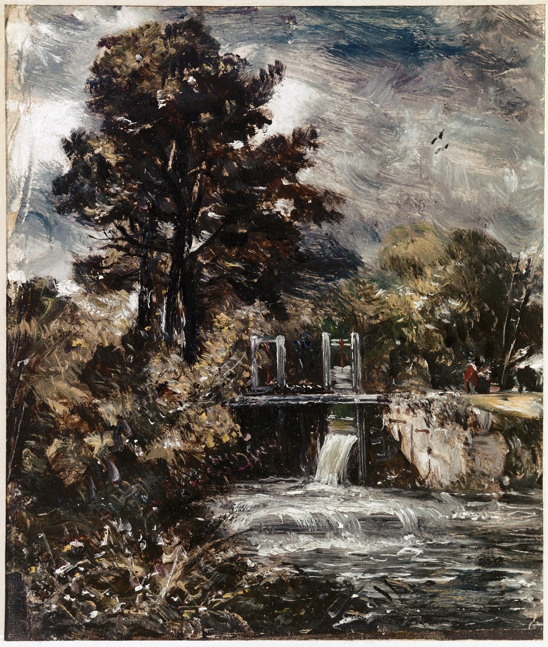 Uma Eclusa, talvez sobre o Stour (óleo sobre tela de John Constable
