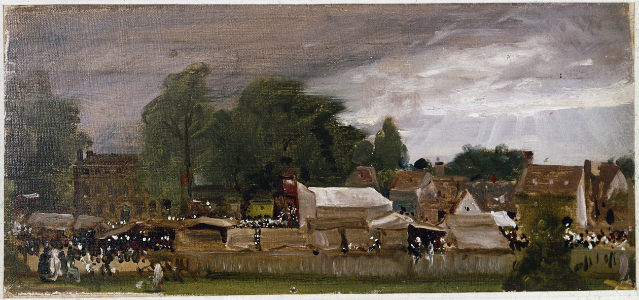 Uma feira de aldeia, provavelmente em East Bergholt (óleo sobre tela de John Constable