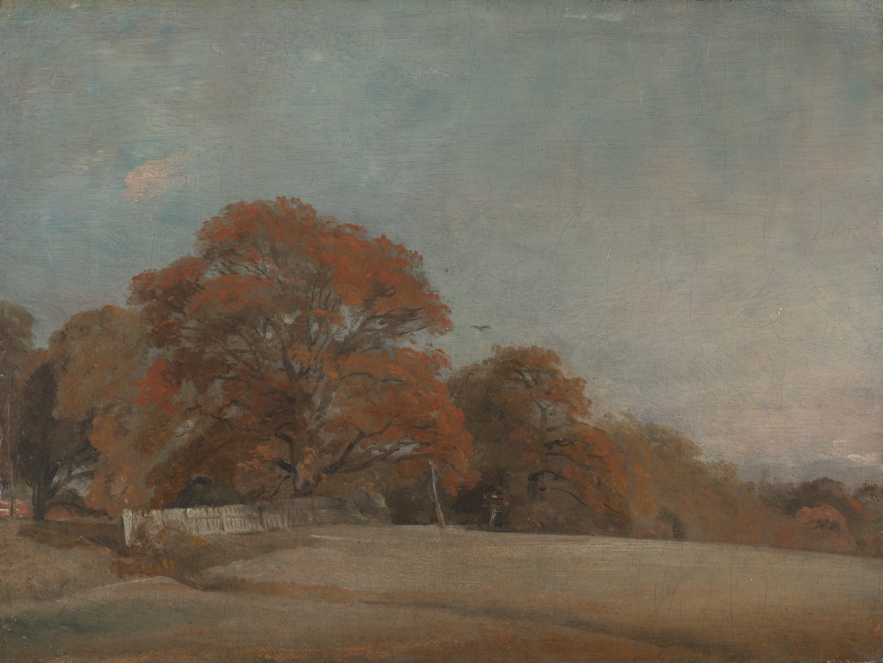 Uma Paisagem de Outono em Bergholt Oriental de John Constable