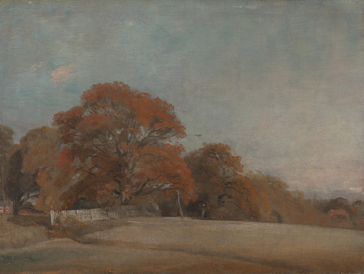 Uma paisagem outonal em East Bergholt, entre 1805 e 1808. de John Constable