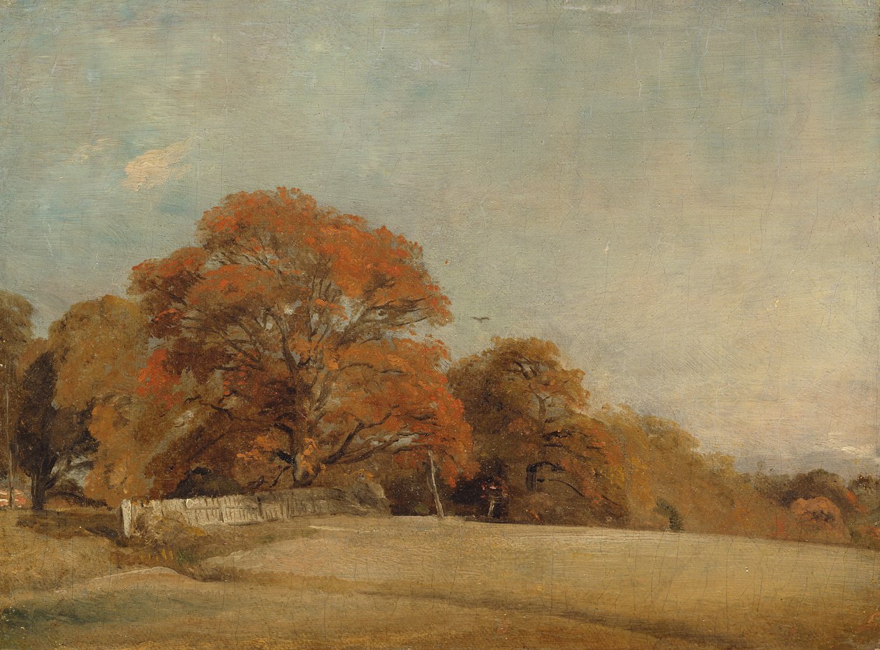 Uma paisagem outonal em East Bergholt, c.1805-08 de John Constable