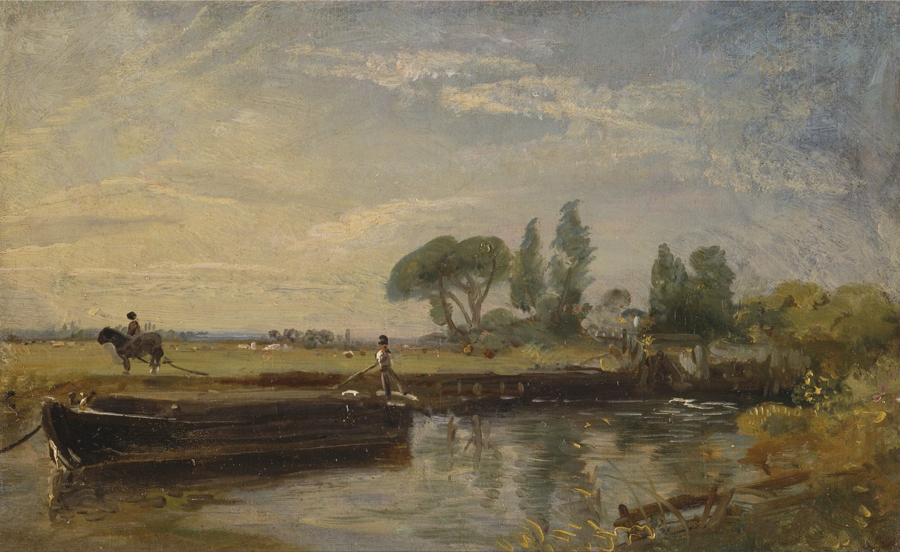 Barcaça na eclusa de Flatford de John Constable