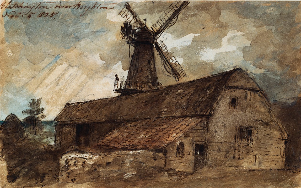 Moinho de Blatchington perto de Brighton, 1825 de John Constable
