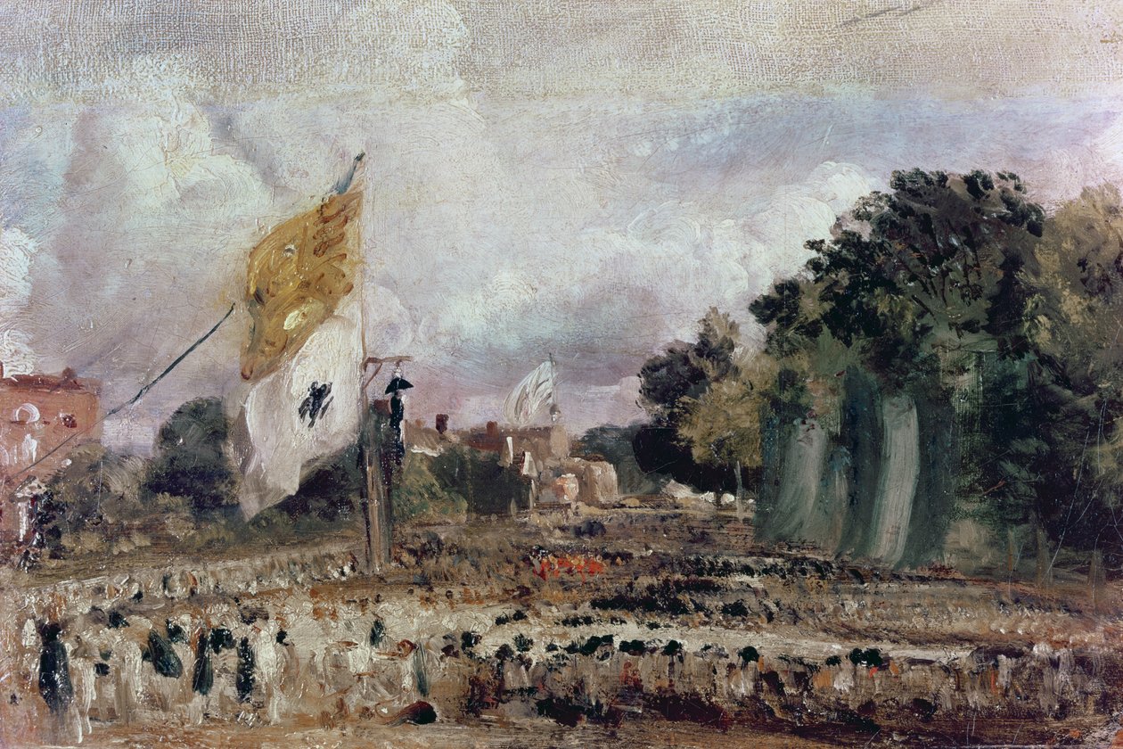 Celebração da Paz Geral de 1814 em East Bergholt, 1814 de John Constable