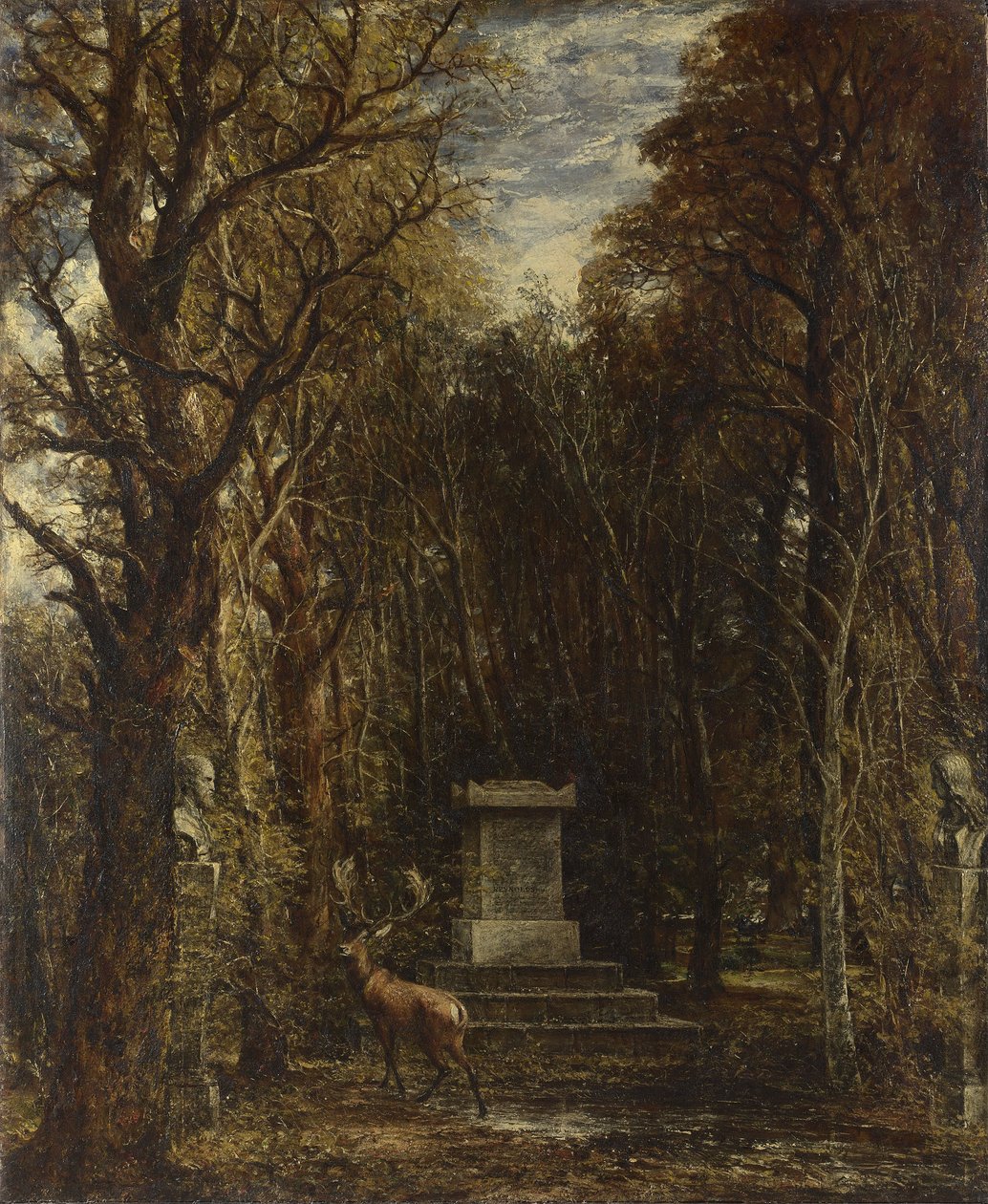 Cenotáfio em memória de Sir Joshua Reynolds, erigido nos terrenos de Coleorton Hall, em Leicestershire, pelo falecido Sir George Beaumont, Bt. de John Constable