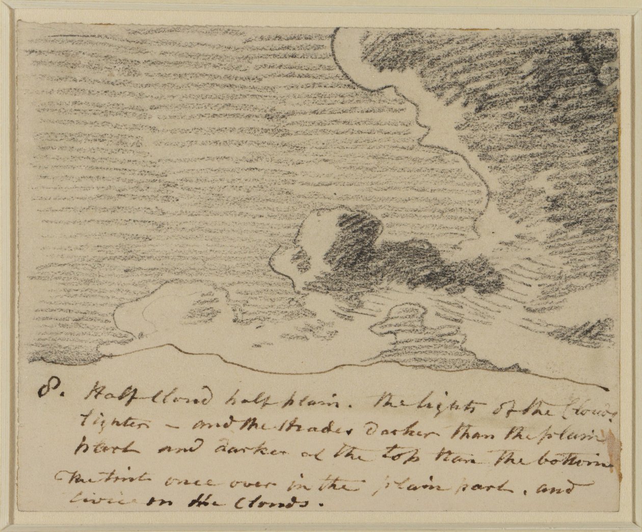 Estudo em nuvem (depois de Alexander Cozens Gravuras de Céus), c.1822-23 (grafite sobre papel) de John Constable