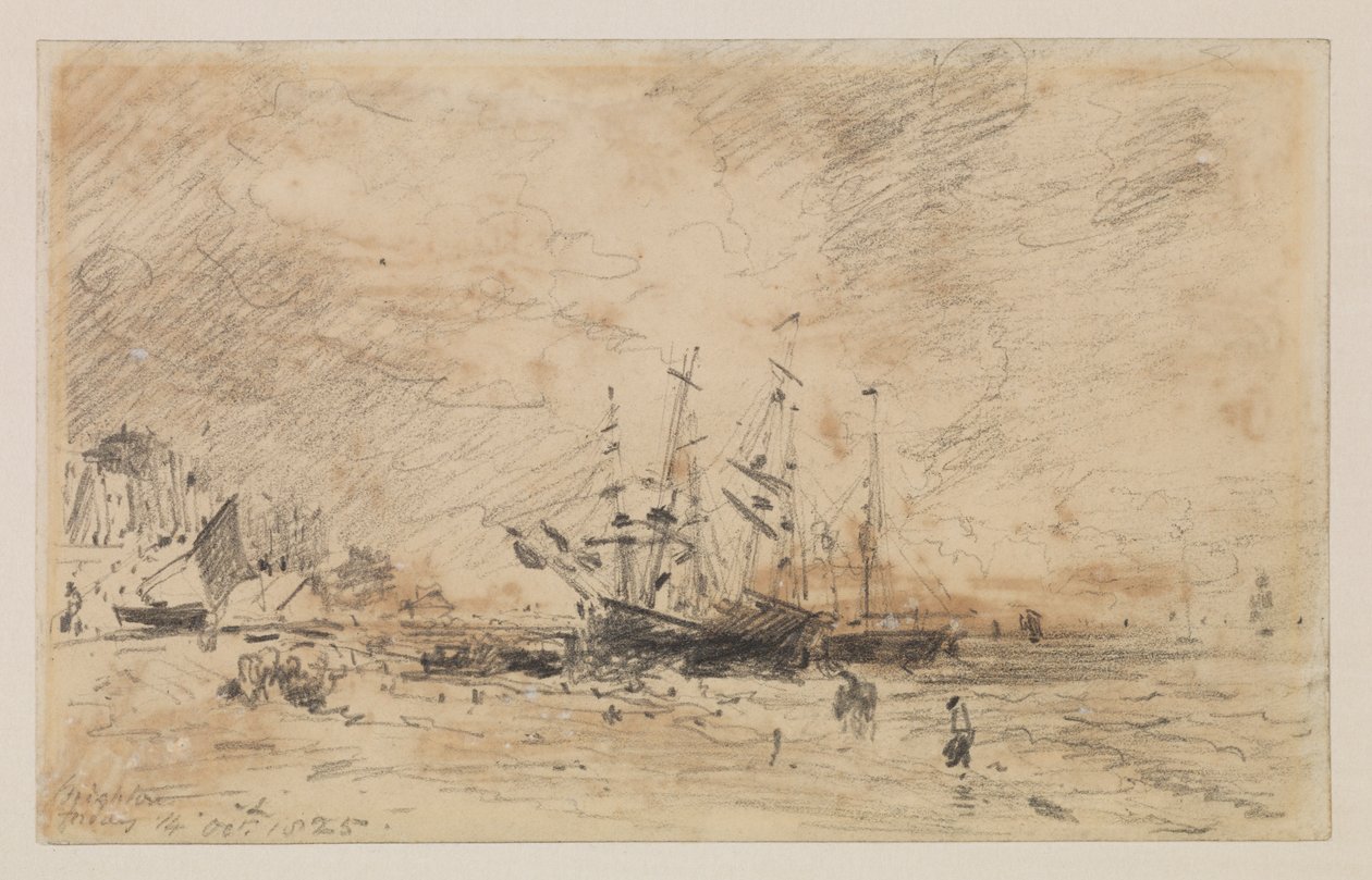 Colliers na praia de Brighton, 14 de outubro de 1825 de John Constable