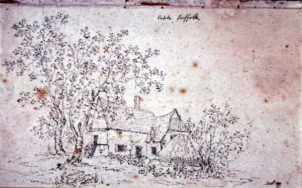 Cottage at Caple, Suffolk (desenho) de John Constable