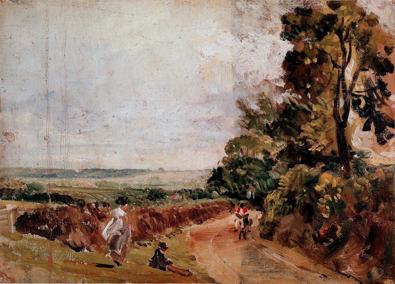 Country Road entre East Bergholt e Flatford Painting de John Constable (1776-1837) 1811 aproximadamente. Sol. 24,2x33 cm Londres, Victoria e Albert Museum de John Constable