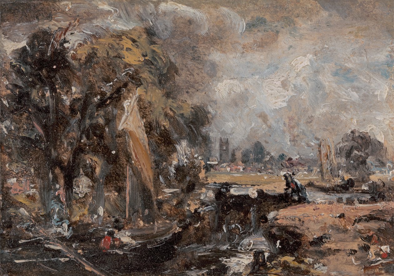 Dedham Lock, entre 1819 e 1820. de John Constable