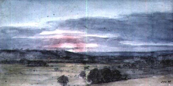 Dedham Vale de East Bergholt: Sunset de John Constable