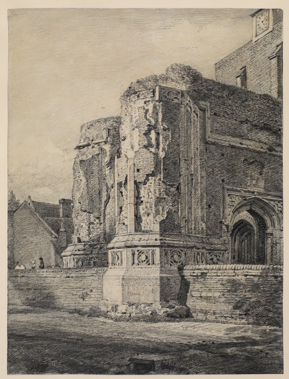 Igreja East Bergholt, do sudoeste, c.1815-17 de John Constable