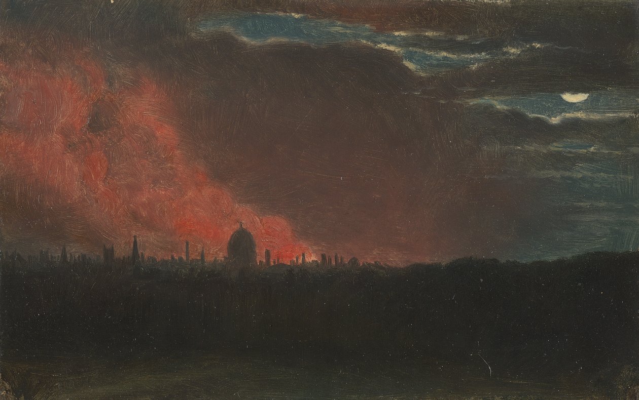 Incêndio em Londres, visto de Hampstead de John Constable
