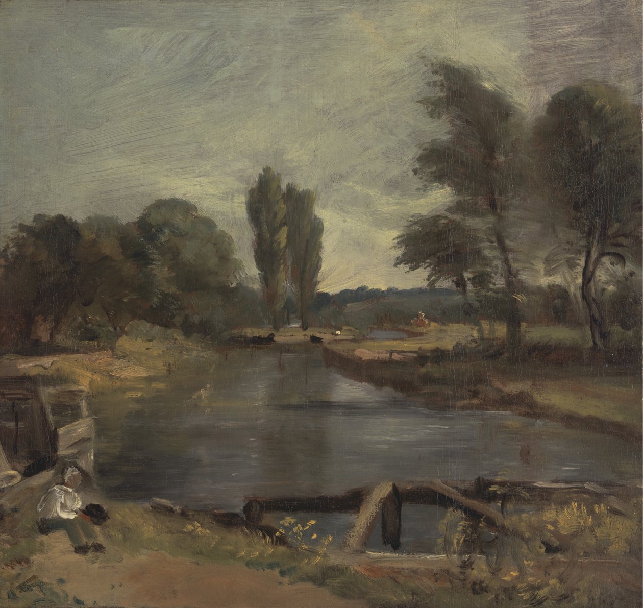 Flatford Lock, entre 1810 e 1811. de John Constable