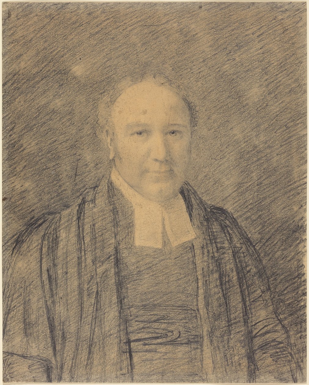 Retrato de meio corpo de um clérigo de John Constable