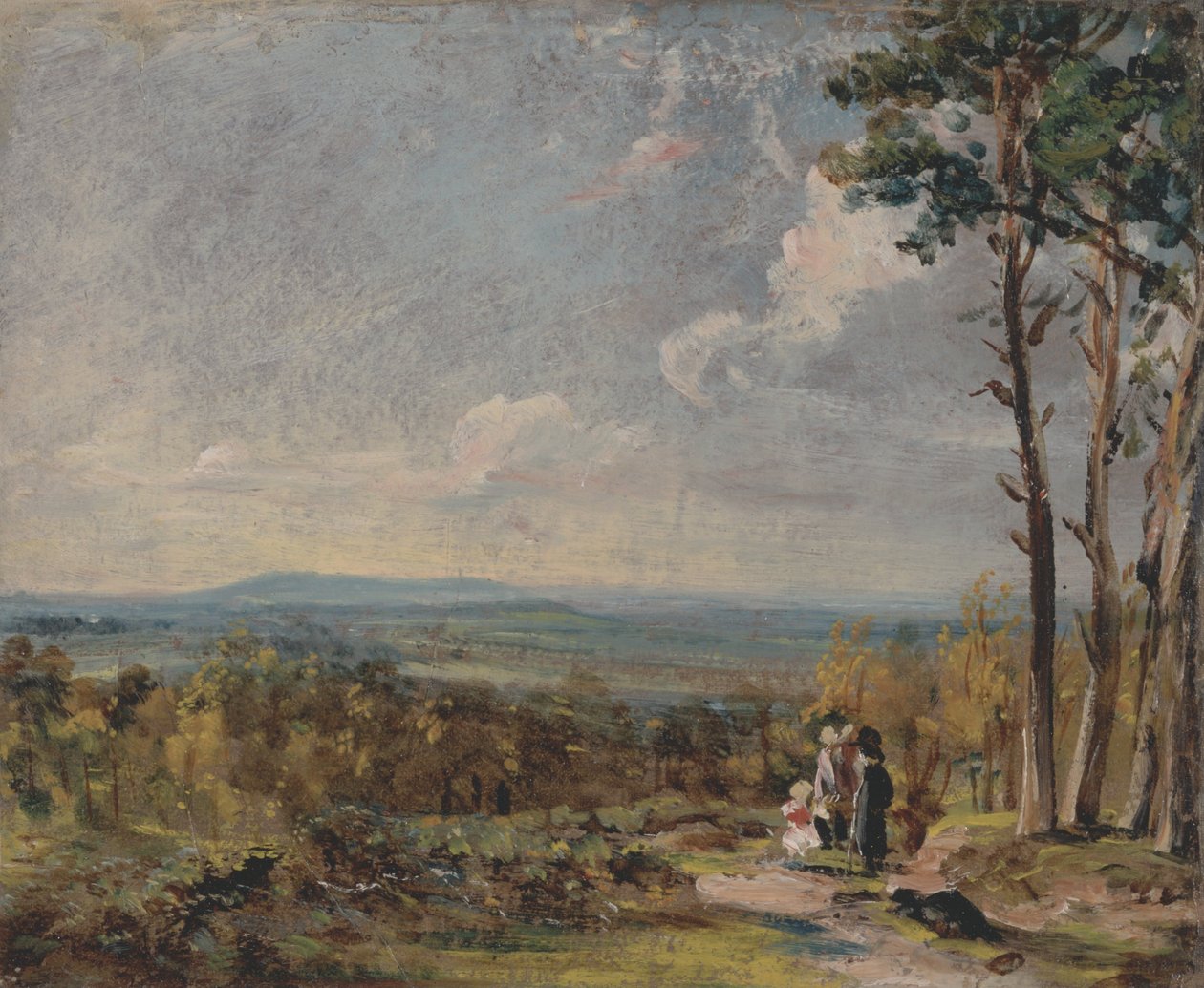 Hampstead Heath na direção de Harrow de John Constable