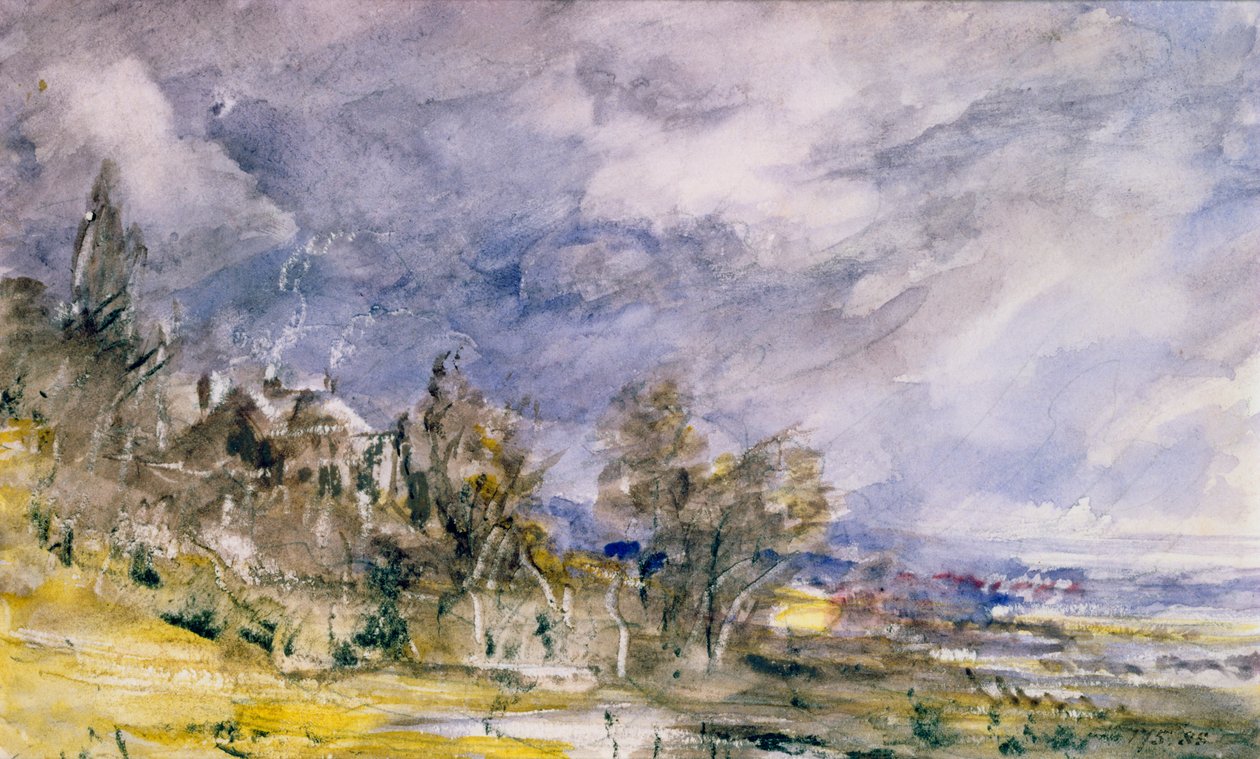 Hampstead Heath de perto de Well Walk, 1834 de John Constable