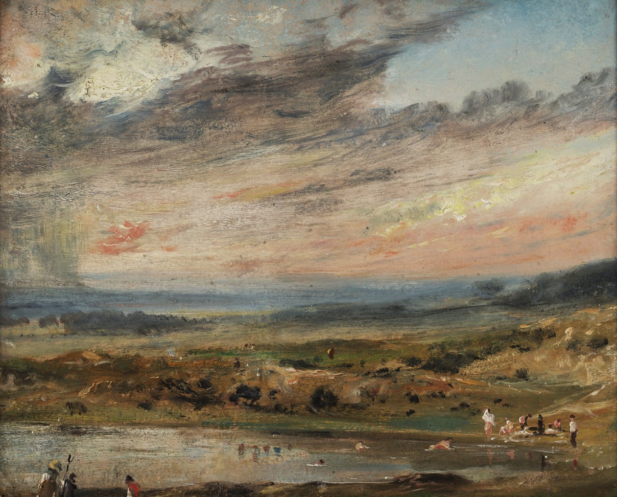 Hampstead Heath, com Lago e Padres de John Constable