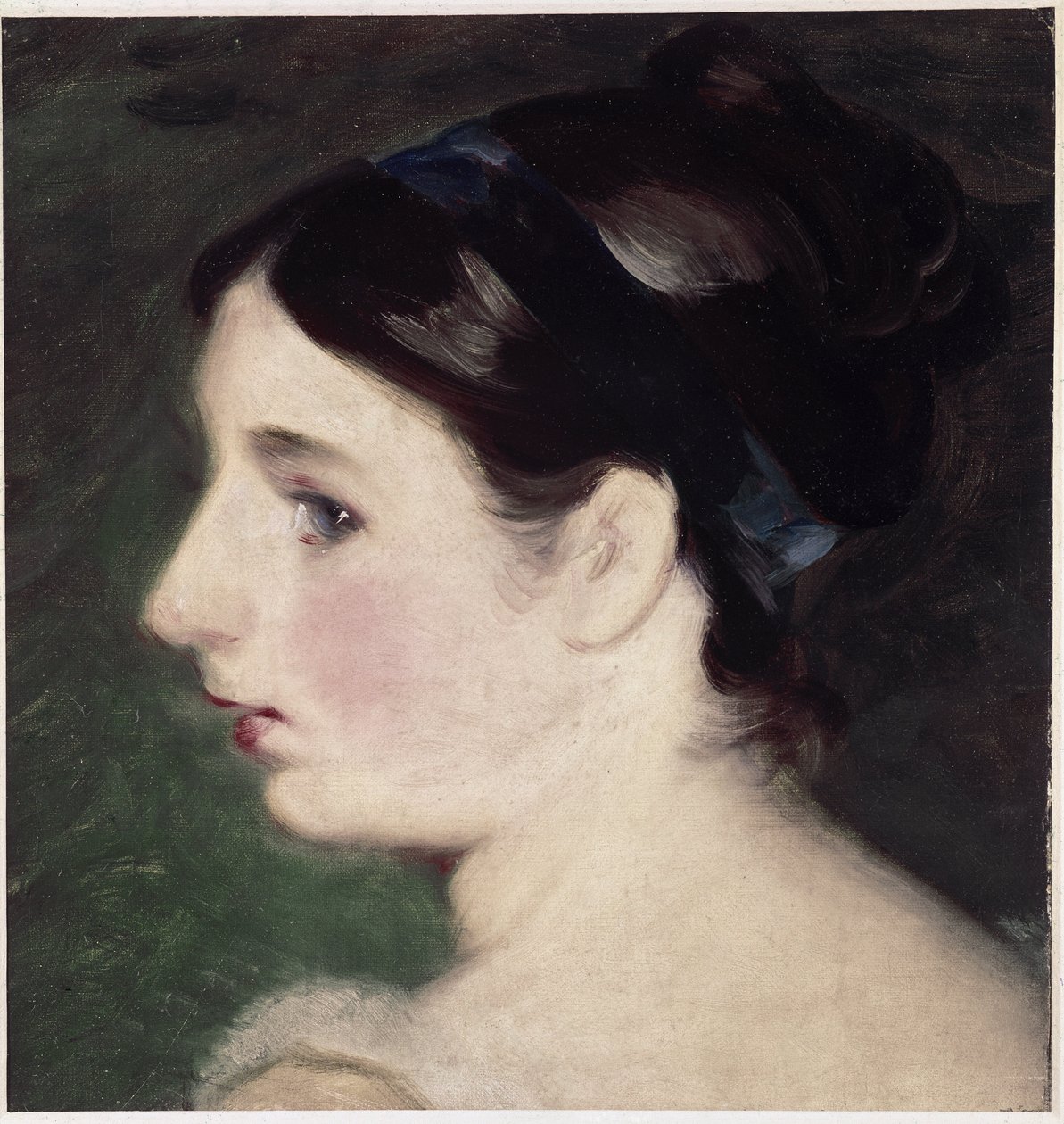 Cabeça de uma menina, provavelmente um retrato de Mary Constable (óleo sobre tela de John Constable