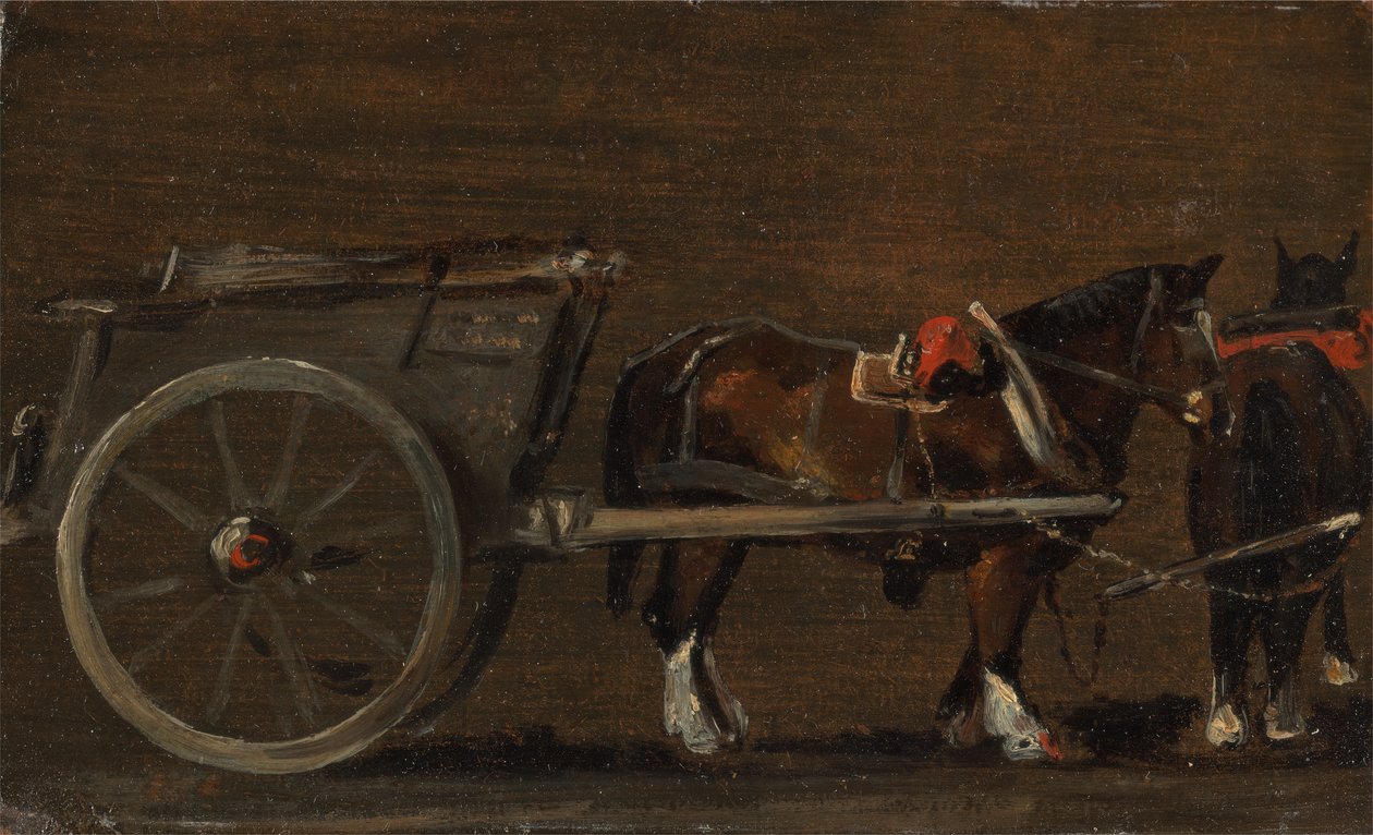 Cavalo e carroça, c. 1814. de John Constable