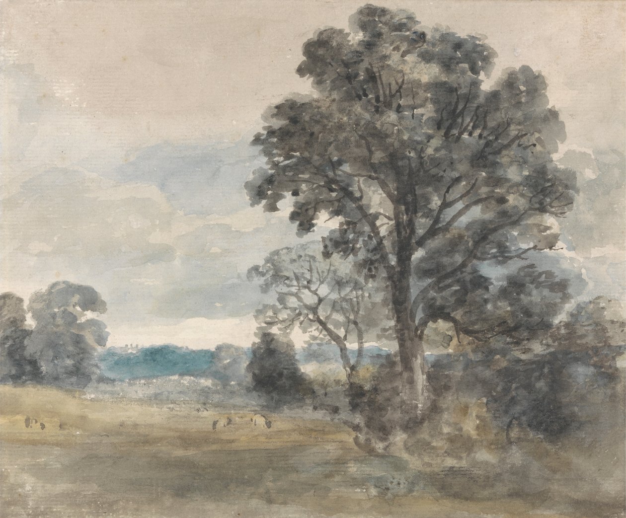 Paisagem em Bergholt Oriental de John Constable