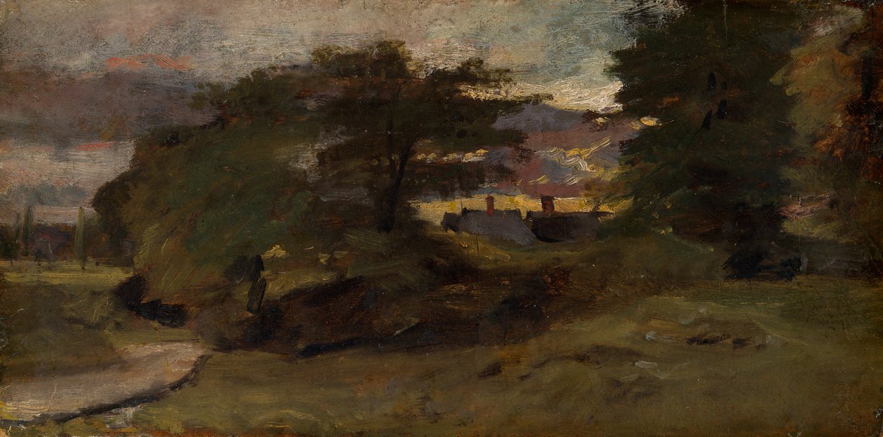 Paisagem com casas de campo de John Constable