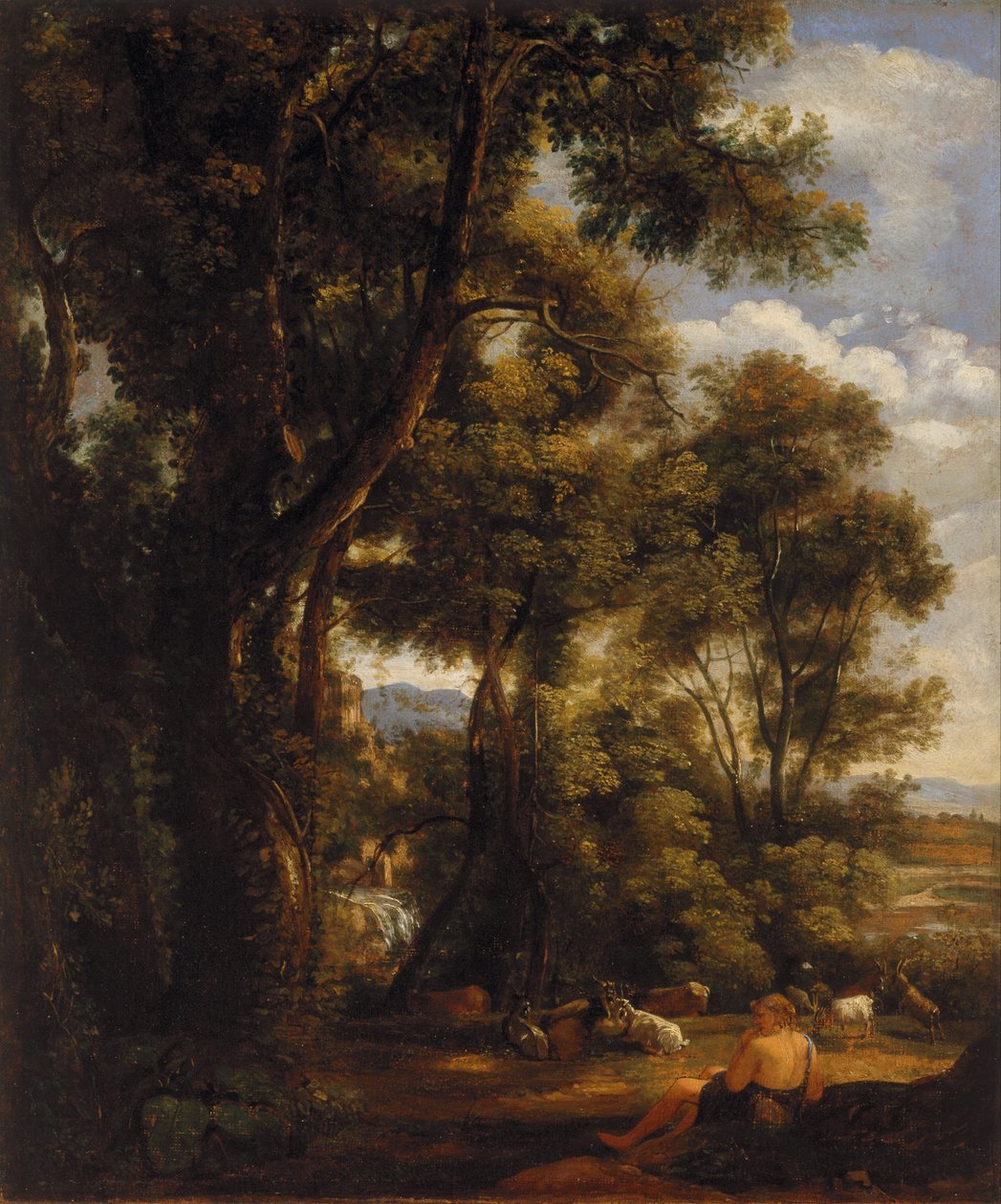 Paisagem com pastor de cabras e cabras de John Constable