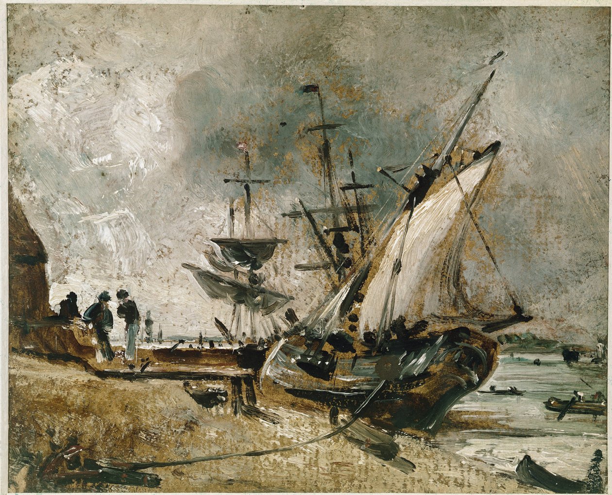 Transporte no Orwell, perto de Ipswich (óleo sobre tela de John Constable