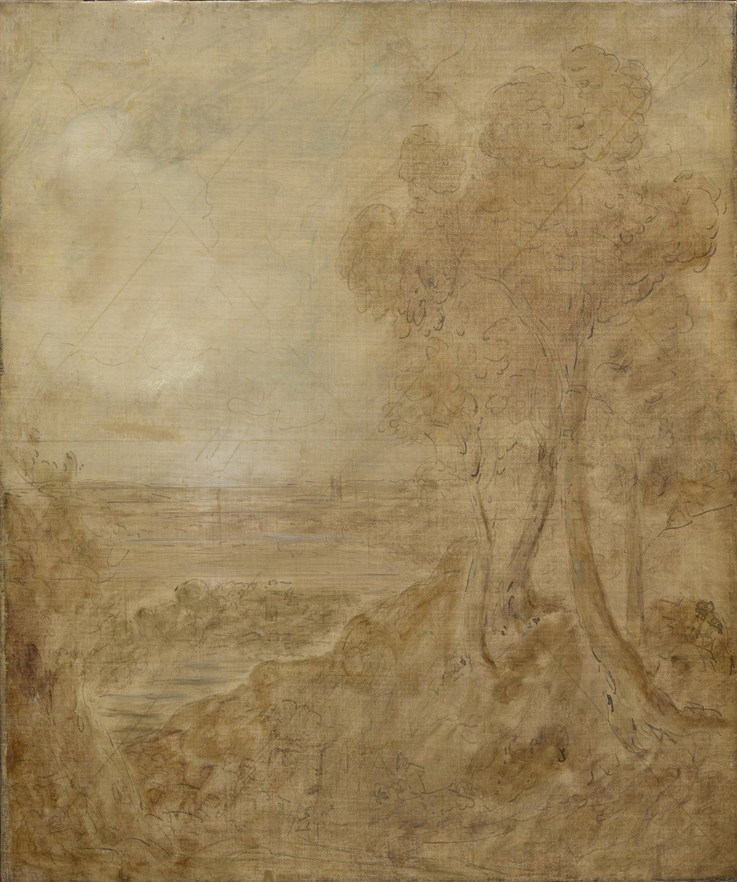 Esboço para "Dedham Vale", c.1827 de John Constable
