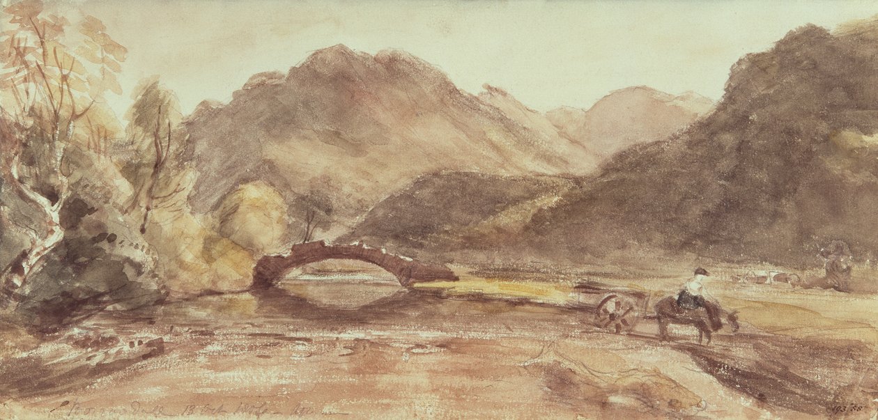Esboço de Borrowdale, 1806, Tarde de John Constable