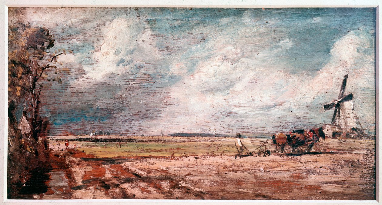 Primavera em Bergholt Oriental, Inglaterra (Pintura de John Constable