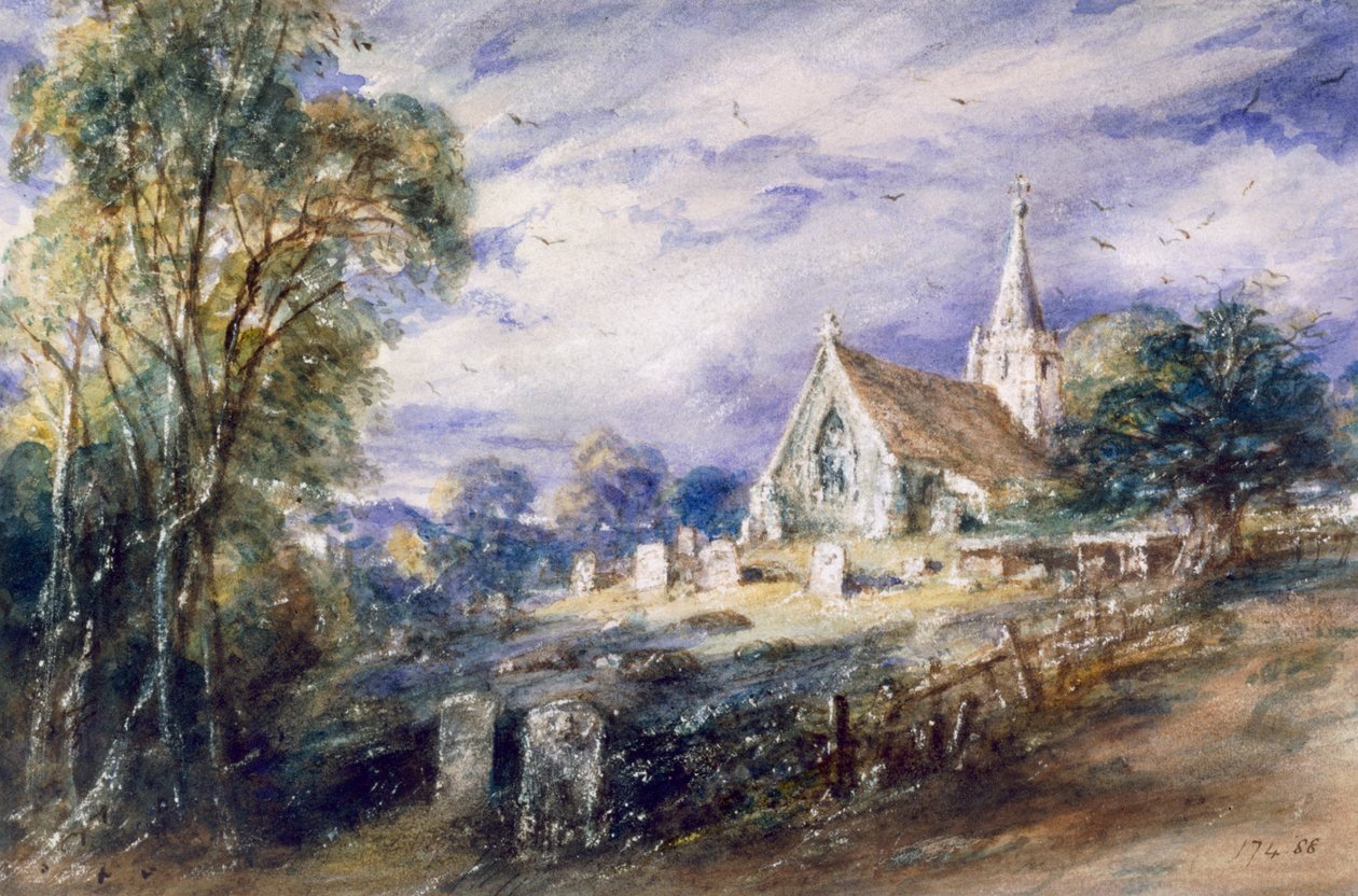 Igreja Stoke Poges, Buckinghamshire, 1833 de John Constable