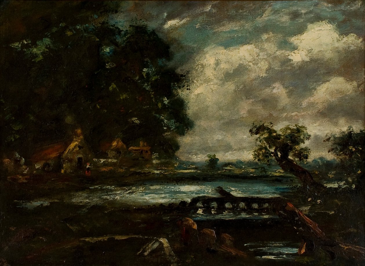 Estudo para "O Cavalo Saltitante" (View on the Stour) de John Constable