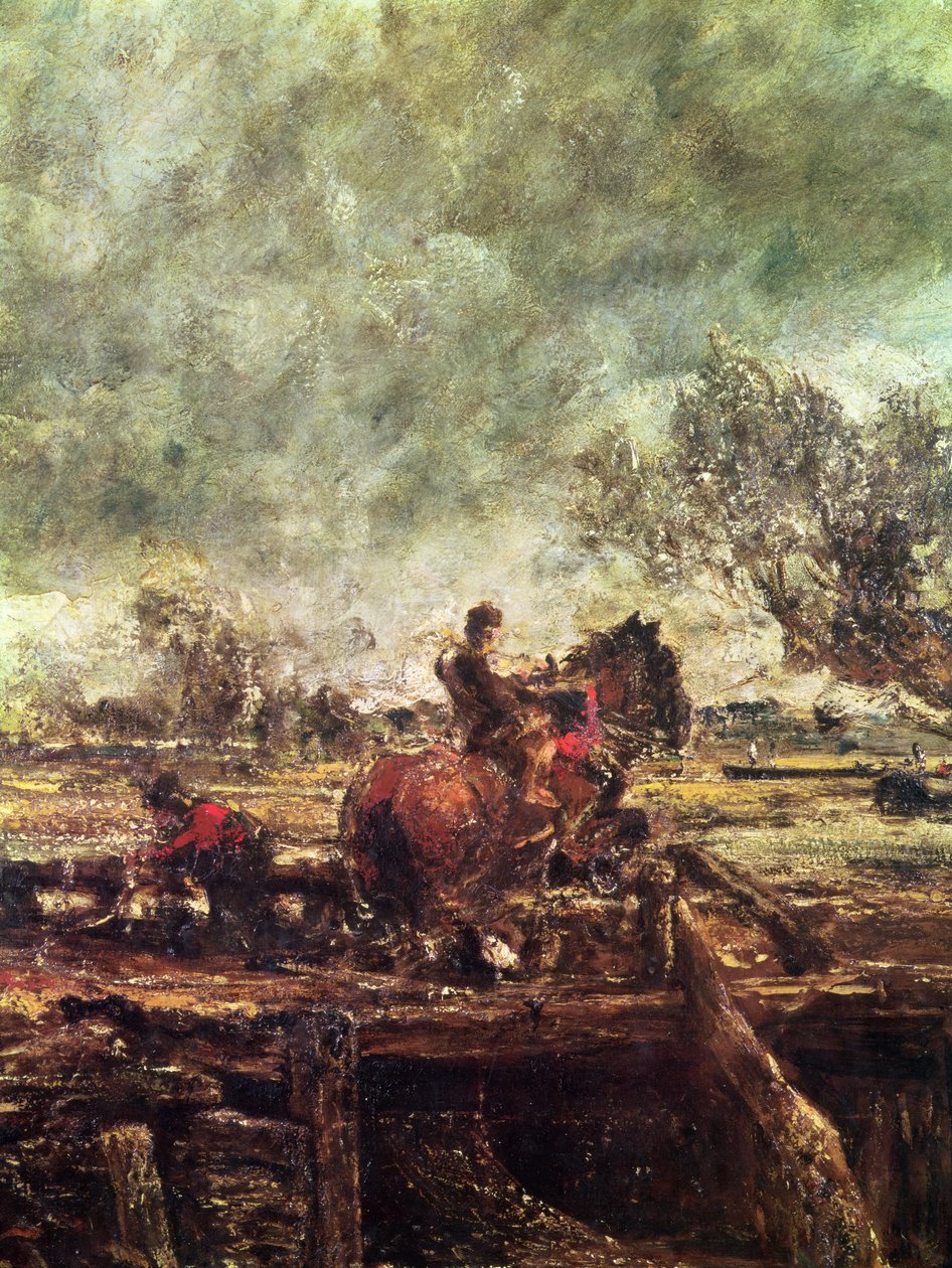 Estudo para o cavalo pulando (detalhe) de John Constable