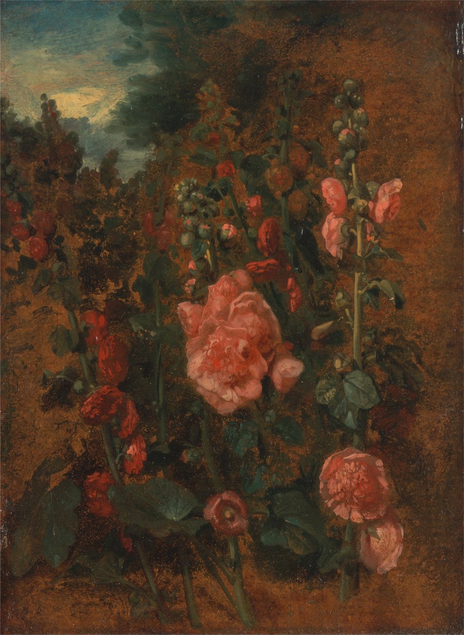 Estudo das malvas-rosa de John Constable