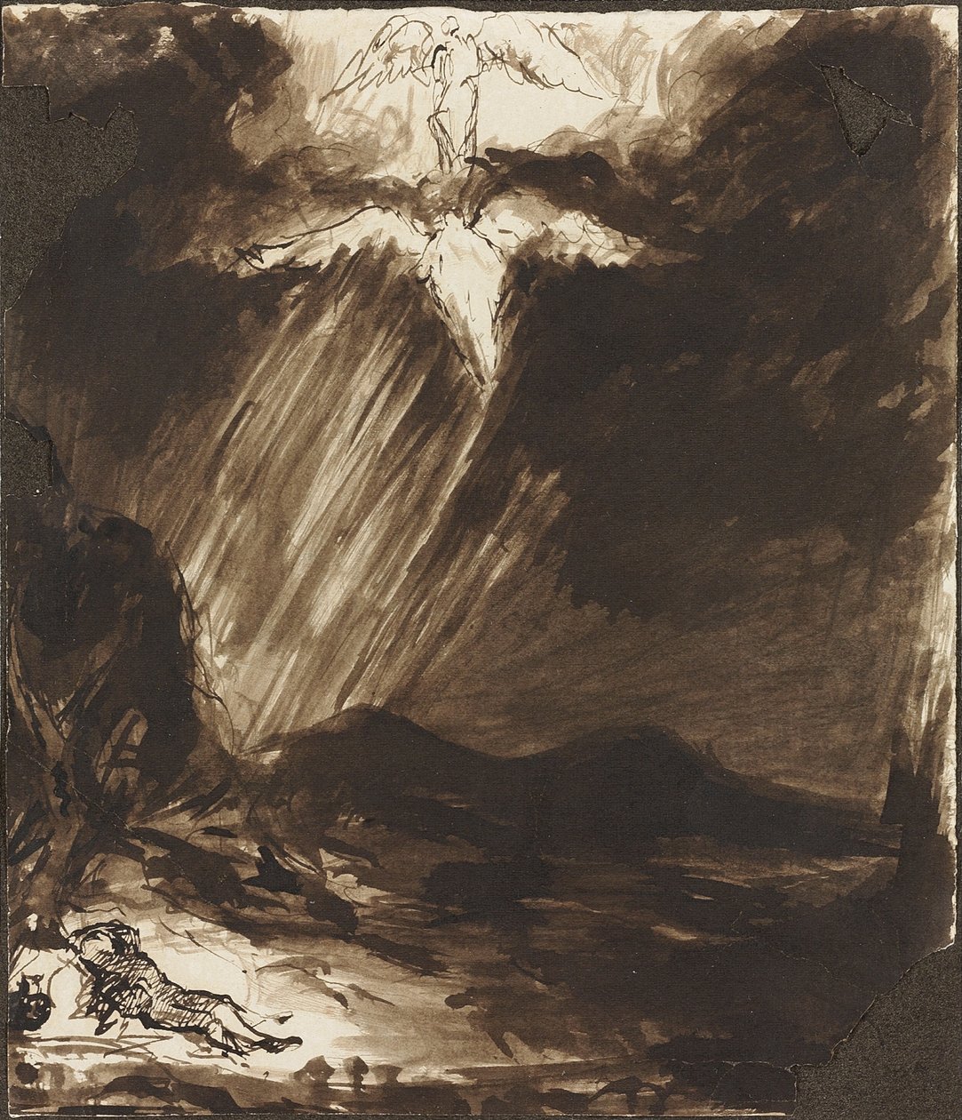 Estudo do sonho de Jacob, depois de Aert de Gelder de John Constable