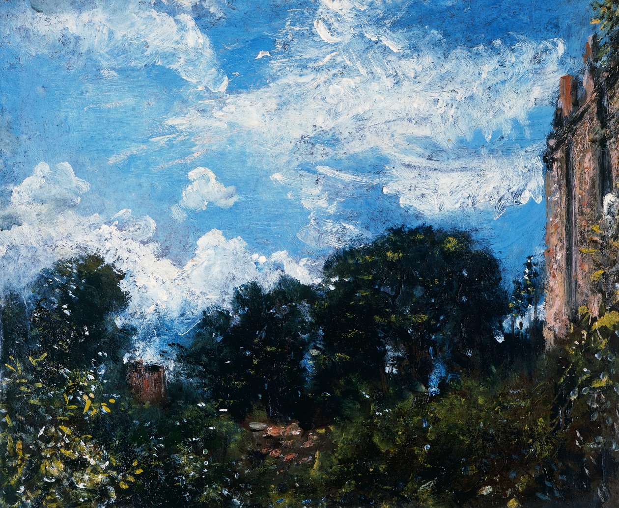 Estudo do céu e das árvores (óleo sobre tela) de John Constable