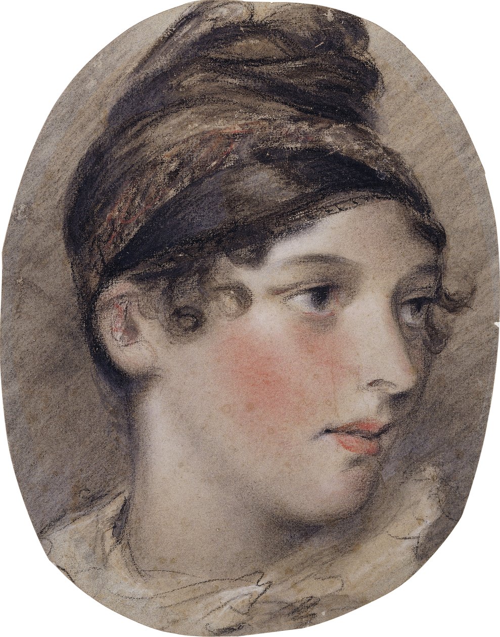 Estudo da cabeça de uma dama de perfil, 1808 de John Constable