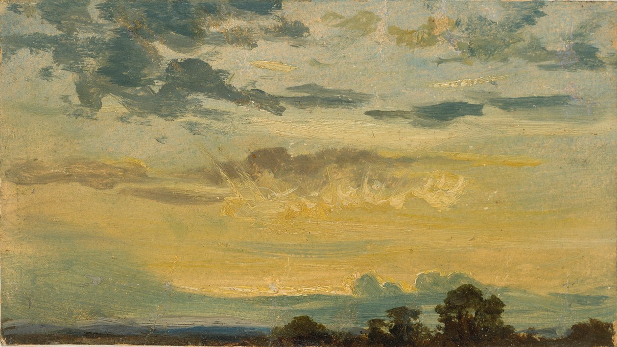 Pôr-do-sol de Verão, início do século XIX de John Constable