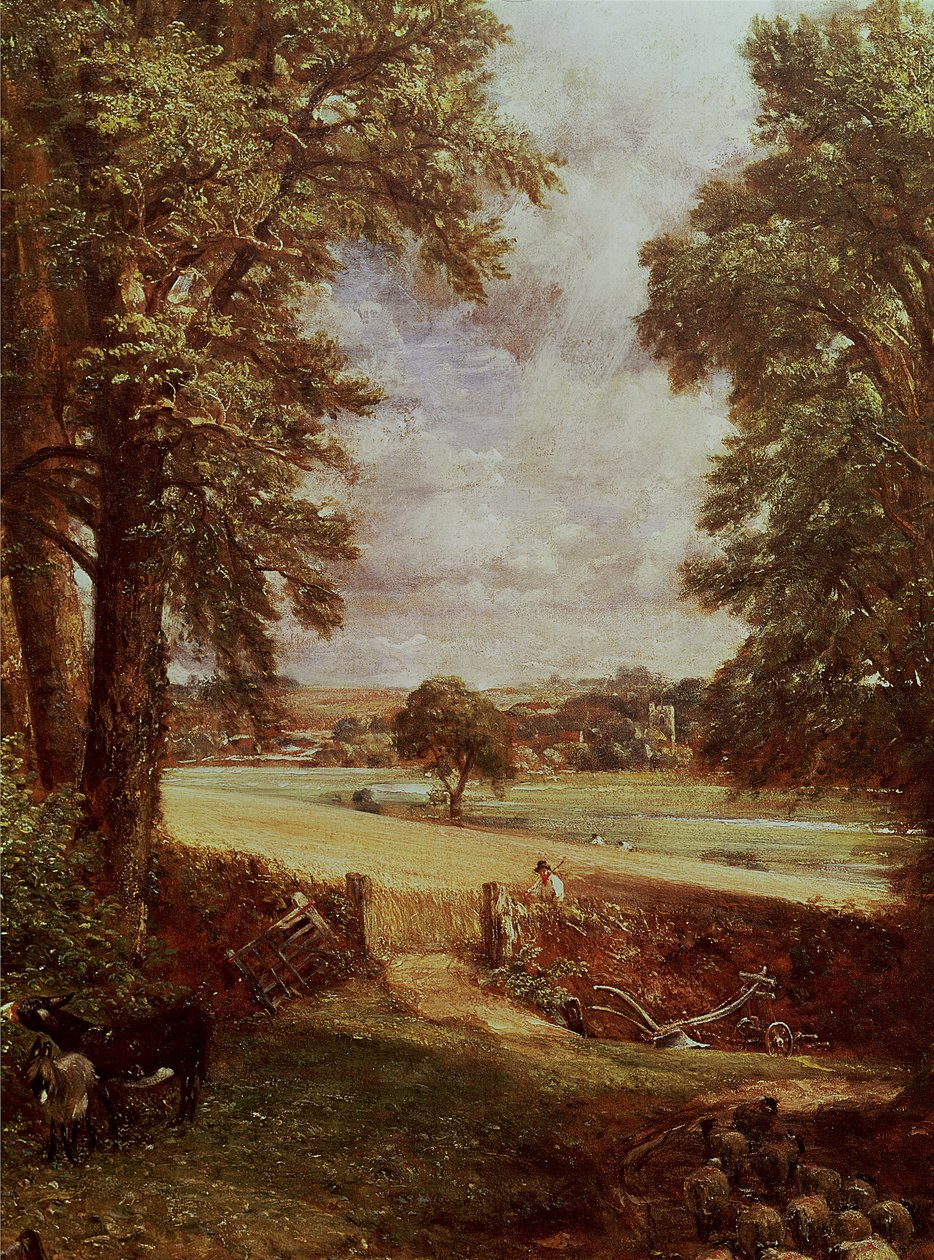 O milharal, detalhe da colheitadeira, 1826 óleo sobre tela de John Constable