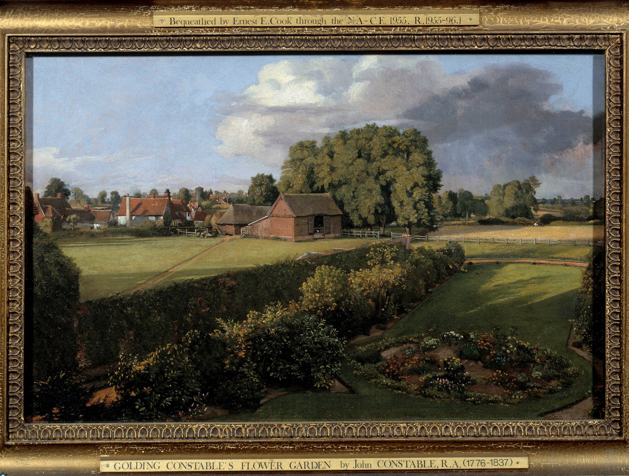 O Jardim do Ouro Constable English Farm Landscape. Pintura de John Constable (1776-1837) 1815 Sol. 0,33x0,5 m. Ipswich. Museu do Concelho do Concelho de John Constable