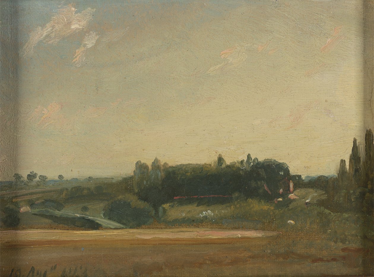 Vista Rumo à Reitoria, Bergholt Oriental de John Constable