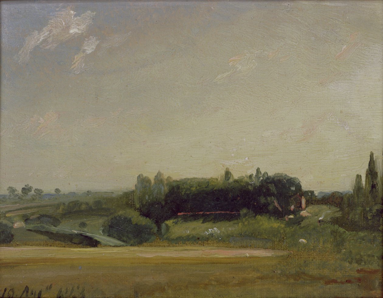 Vista para a Reitoria, East Bergholt de John Constable