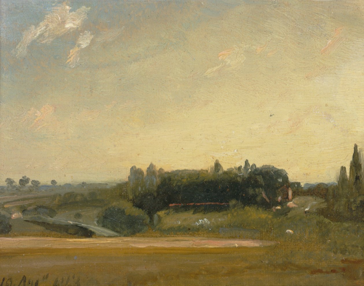 Vista para a Reitoria, East Bergholt, 1813. de John Constable