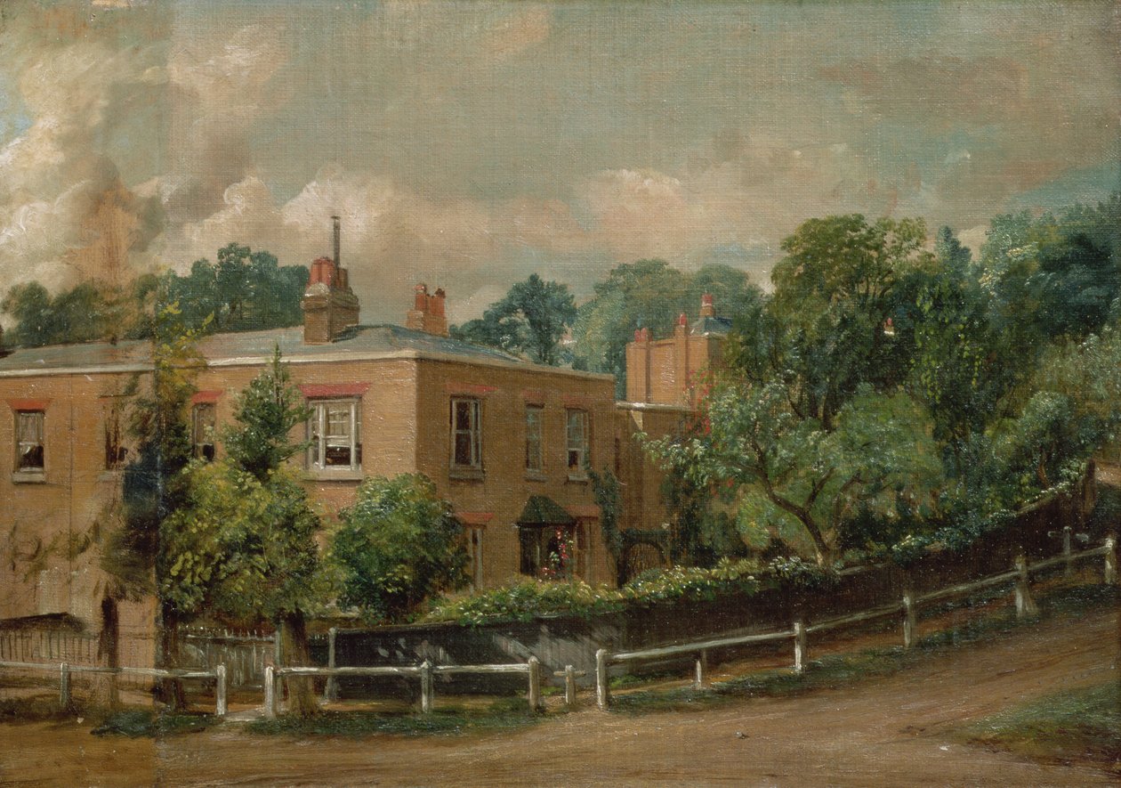 Vista, de, abaixar, terraço, hampstead de John Constable