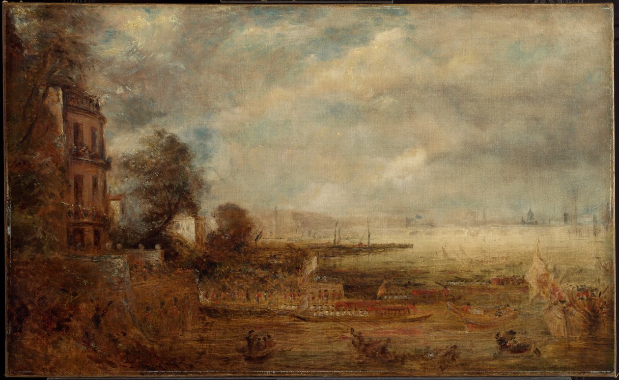 A ponte de Waterloo vista das escadas de Whitehall de John Constable